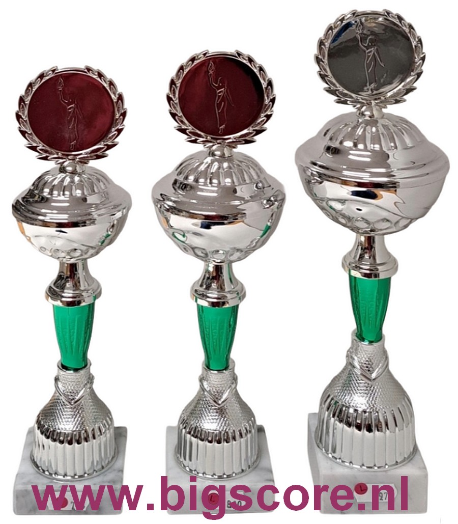 AUB 003 Beker Groen-Zilver LAATSTE Serie OP=OP!!